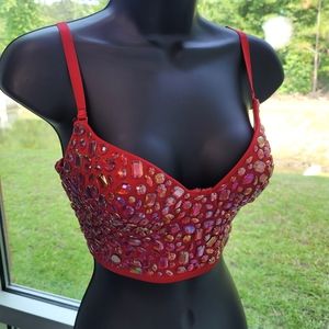 Rhinestone Bustier Crop top